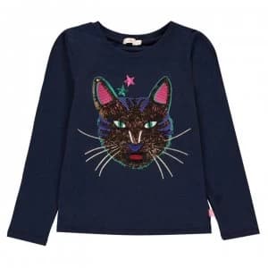 Billieblush Cat T Shirt - Indigo Blue 85T