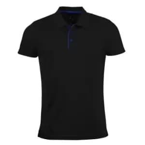 SOLS Mens Performer Short Sleeve Pique Polo Shirt (3XL) (Black)