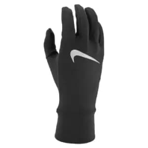 Nike Mens Fleece Running Gloves (L-XL) (Black/Silver Marl)
