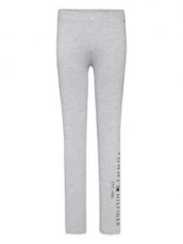 Tommy Hilfiger Girls Essential Logo Leggings - Grey