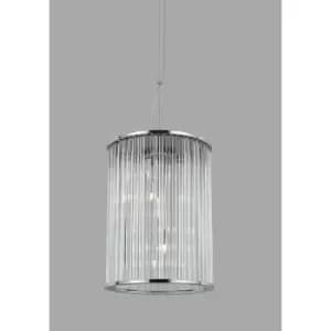 Impex Oklahoma 6 Light Chrome Lanterns Pendant Ceiling Light