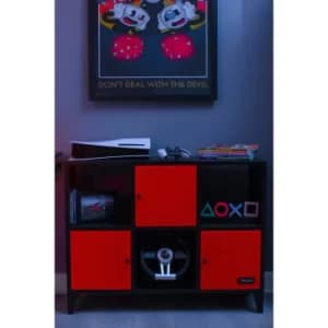 Mesh-Tek Wide Display Cabinet with 6 Cube Storage