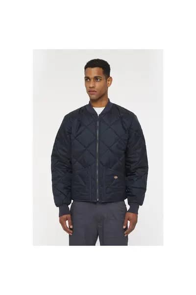Dickies Mens Diamond Quilted Nylon Jacket - Navy, Size 2XL, Men