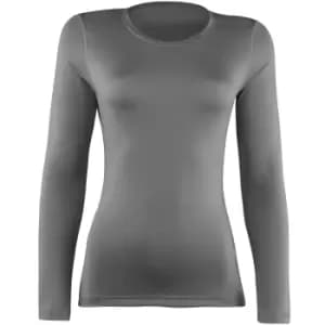 Rhino Womens/Ladies Sports Baselayer Long Sleeve (16) (Heather Grey)