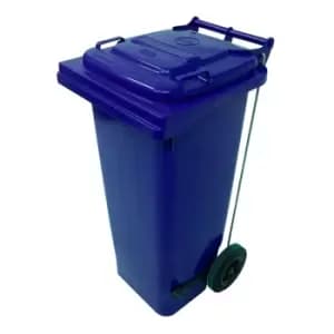 120L Pedal Operated Green Wheelie Bin - conforms to RAL, DIN, AFNOR and draft CEN standards