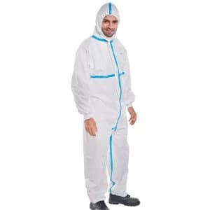 Click Once Microporous Disposable Coveralls Type 456 2XL Wht COC30WXXL