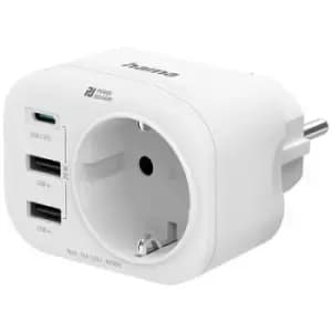Hama 00223342 Wireless in-line socket + USB White