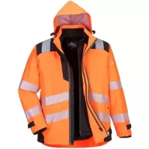 PW365OBRM - sz m PW3 Hi-Vis 3-in-1 jacket Orange/Black - Orange/Black - Portwest