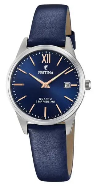 Festina Watch Two Hands Date Ladies - Blue FST-088