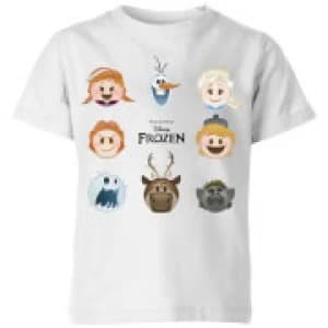 Disney Frozen Emoji Heads Kids T-Shirt - White - 11-12 Years