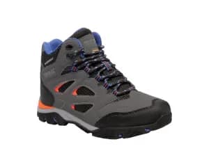 Regatta Childrens Holcombe IEP Low Walking Boots - Grey/Orange, Grey/Orange, Size 1