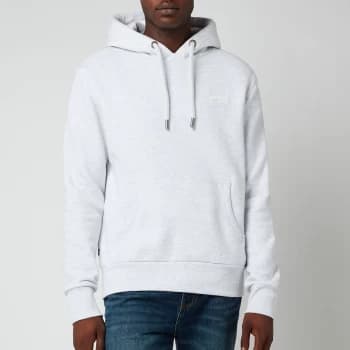 Superdry Mens Orange Label Hoodie - Ice Marl - XL