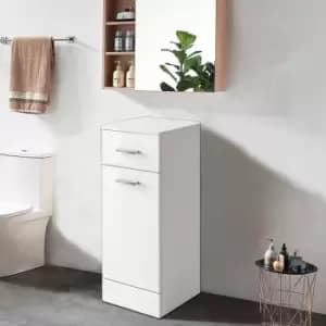 Gloss White Bathroom Laundry Basket Cupboard Drawer Storage Furniture Unit 330mm