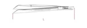 Beta Tools 993 Bent Thin Stainless Steel Pin Spring Tweezers 145mm 009930001