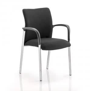 Sonix Academy Visitor Chair With Arms Fabric Back Black Ref BR000003
