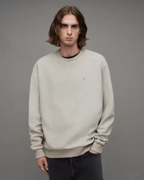 AllSaints Porter Brushed Ramskull Crew Sweatshirt