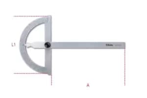 Beta Tools 1676 Stainless Steel Protractor 120mm 016760015