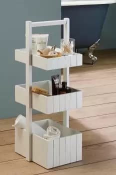 Lloyd Pascal Burleigh 3 Tier Storage Caddy - White - MDF