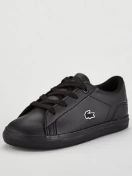 Lacoste Lerond Bl 2 Infant Trainers - Black, Size 3 Younger