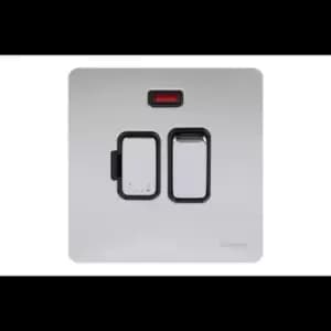 Schneider USFP 13A Switched Fused Spur & Neon Black Insert Polished Chrome - GU5411BPC