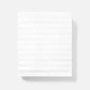 White Cotton Ribbed Towel - 70 x 140cm