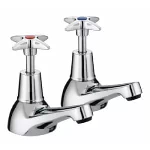 Value Crosshead Top Bath Taps - Chrome Plated - Bristan