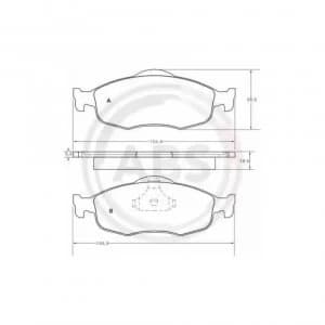 Front Brake Pad Set A.B.S. 36809
