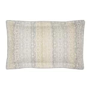 Bedeck Of Belfast Satara Oxford Pillowcase, Grey & Chartreuse