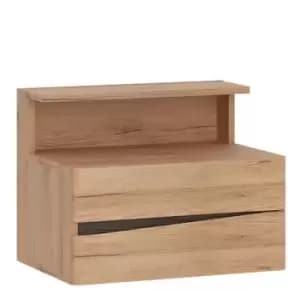 Kensington 2 Drawer Bedside Cabinet RH Drawer (Wall Fixing) In Oak Effect
