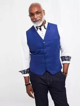 Joe Browns Sensational Smart Waistcoat - Blue Size 40, Men