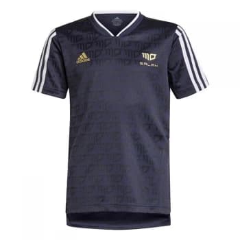 adidas AEROREADY Salah Football-Inspired Jersey Kids - Legend Ink / White / Gold Meta