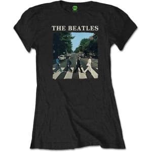 The Beatles - Abbey Road & Logo Womens X-Large T-Shirt - Black