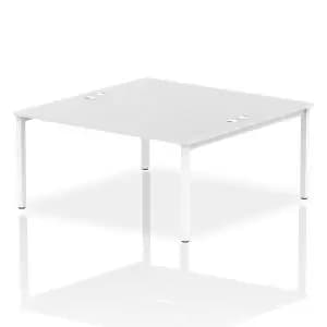 Impulse Bench B2B 2 Person 1600 White Frame Office Bench Desk White