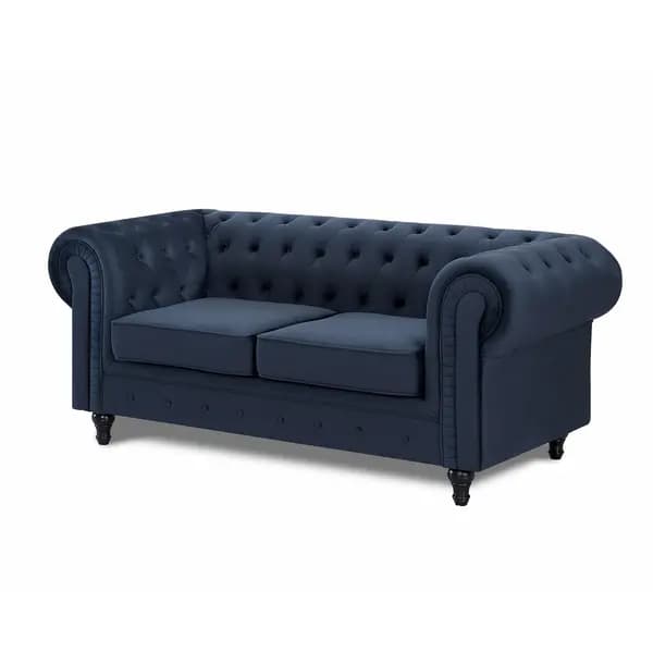 Home Detail Chesterfield Velvet 2 Seater Sofa Navy