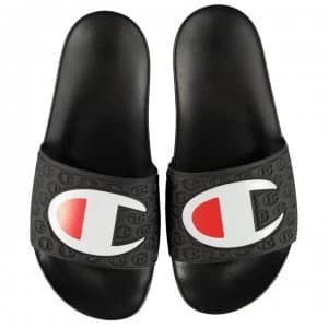 Champion Logo Pool Sliders - Black
