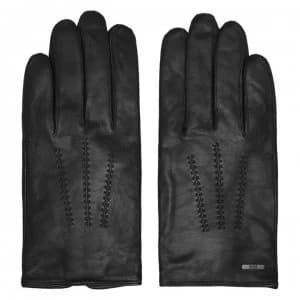 BOSS Hainz Leather Gloves - Black 001