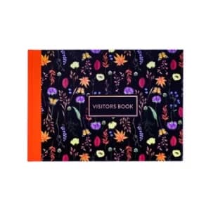 Pukka Pad Bloom Visitors Book Black 9687-BLM