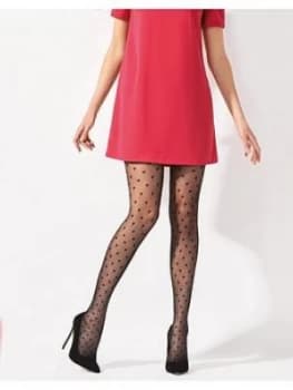 Pretty Polly Diamond Heart Tights - Black, Women