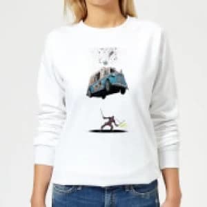 Marvel Deadpool Ice Cream Womens Sweatshirt - White - L