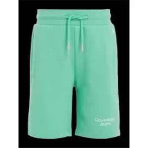 Calvin Klein Jeans Ckj Stack Logo Jogger Shorts - Green