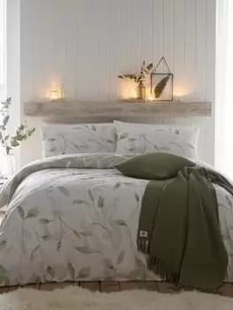 Drift Home Eliza Brushed Duvet Cover Set - Green