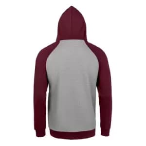 SOLS Unisex Seattle Contrast Raglan Hoodie (L) (Red/French Navy)