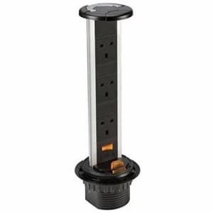 KnightsBridge 13A 3G IP54 Pop Up Table Top Electrical Outlet Socket