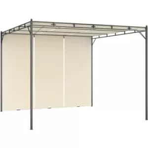 Garden Gazebo with Side Curtain 3x3x2.25m Cream Vidaxl Cream