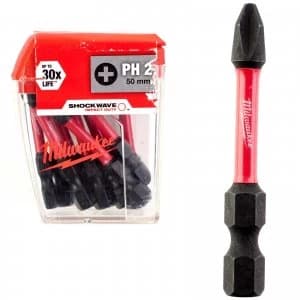Milwaukee Shockwave Impact Phillips Screwdriver Bit PH2 50mm Pack of 10