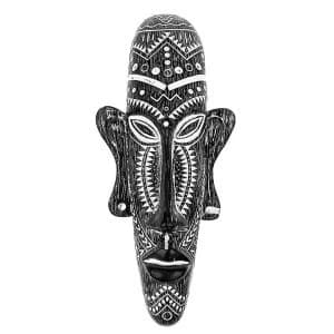 Aztec Wall Mask Black Ornament