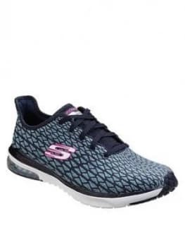 Skechers Sai Free Fallin' Trainer - Navy, Size 4, Women