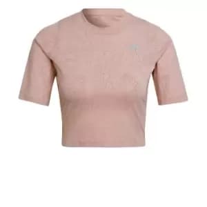 adidas Run Fast Lace Crop Running T-Shirt Womens - Wonder Mauve / Magic Mauve