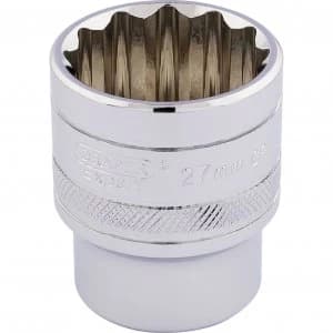 Draper 1/2" Drive Hi Torq Bi Hexagon Socket Metric 1/2" 27mm