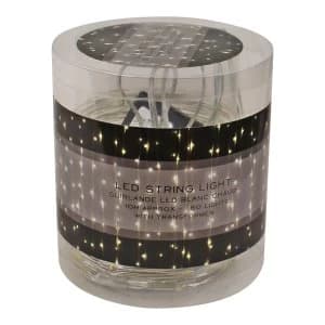 Warm White LED Chain, Approx 80 Lights Over 10 Metres